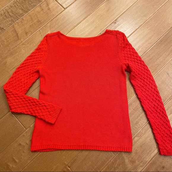 J. Crew Cableknit Orange Sweater Size Small - Picture 7 of 7
